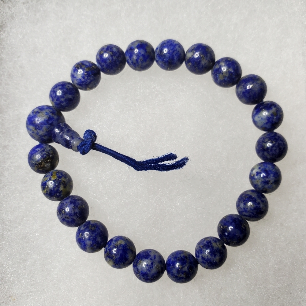 Blue Lapis Lazuli Beaded Healing Stretch Bracelet